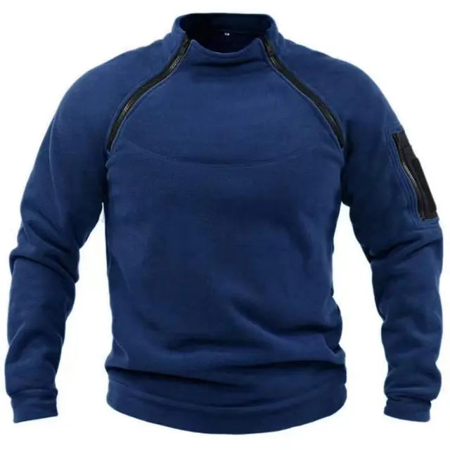 Men's Fleece Pullover – Casual Warm Sweater for Winter Comfort and Style