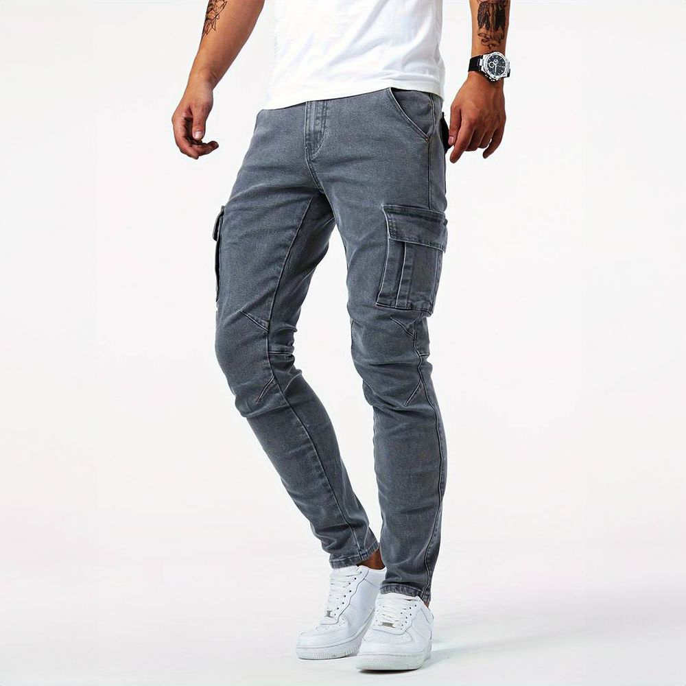 Men's Cargo Jeans – Casual Fit, Durable Fabric, Versatile Everyday Wear