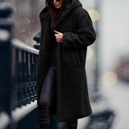 Winter Coat for Women – Long Warm Stylish Jacket with Hood and Pockets