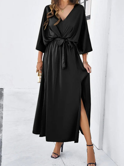 Long Dress for Women – Elegant Slit Maxi Dress for Evening and Casual Wear