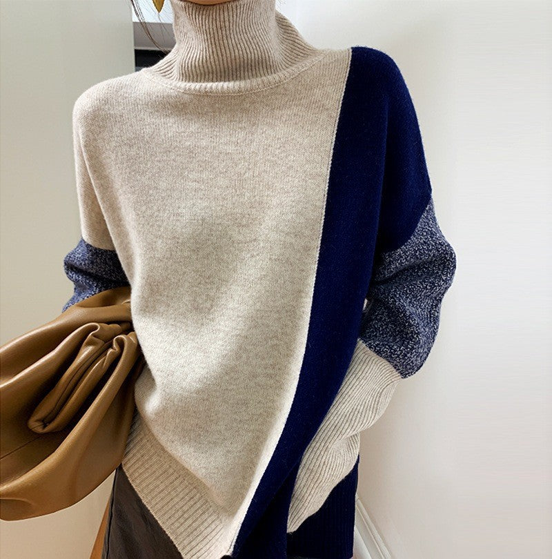 Women's Roll Neck Jumper – Elegant Knit Sweater for Winter Fashion