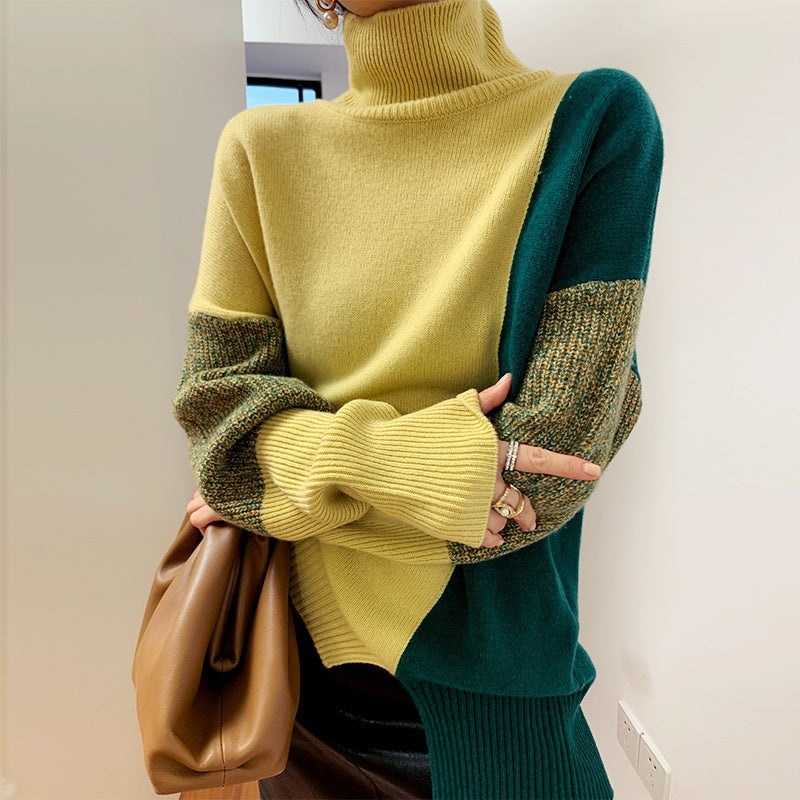 Women's Roll Neck Jumper – Elegant Knit Sweater for Winter Fashion