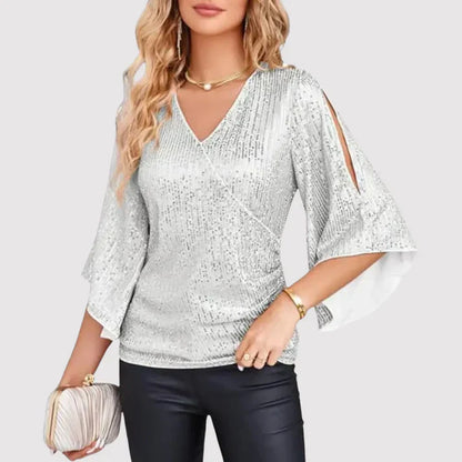 Women's Sparkling Blouse – Elegant Sequin Top for Parties and Events