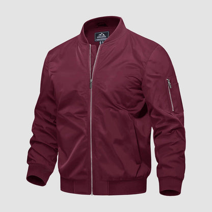 Men's Zip-Up Bomber Jacket – Stylish Lightweight Jacket for Casual Wear