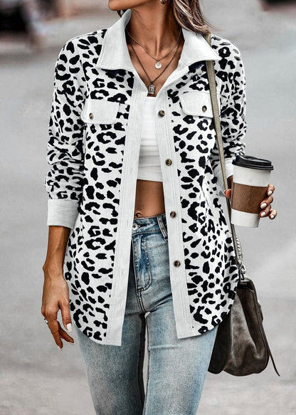 Leopard Print Jacket for Women – Stylish Animal Print Outerwear for Fall