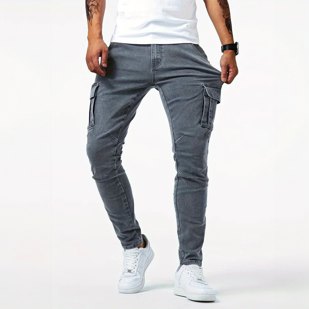 Men's Cargo Jeans – Casual Fit, Durable Fabric, Versatile Everyday Wear