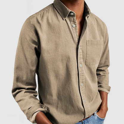 Men's Casual Shirt – Lightweight Cotton Button-Up for Everyday Wear