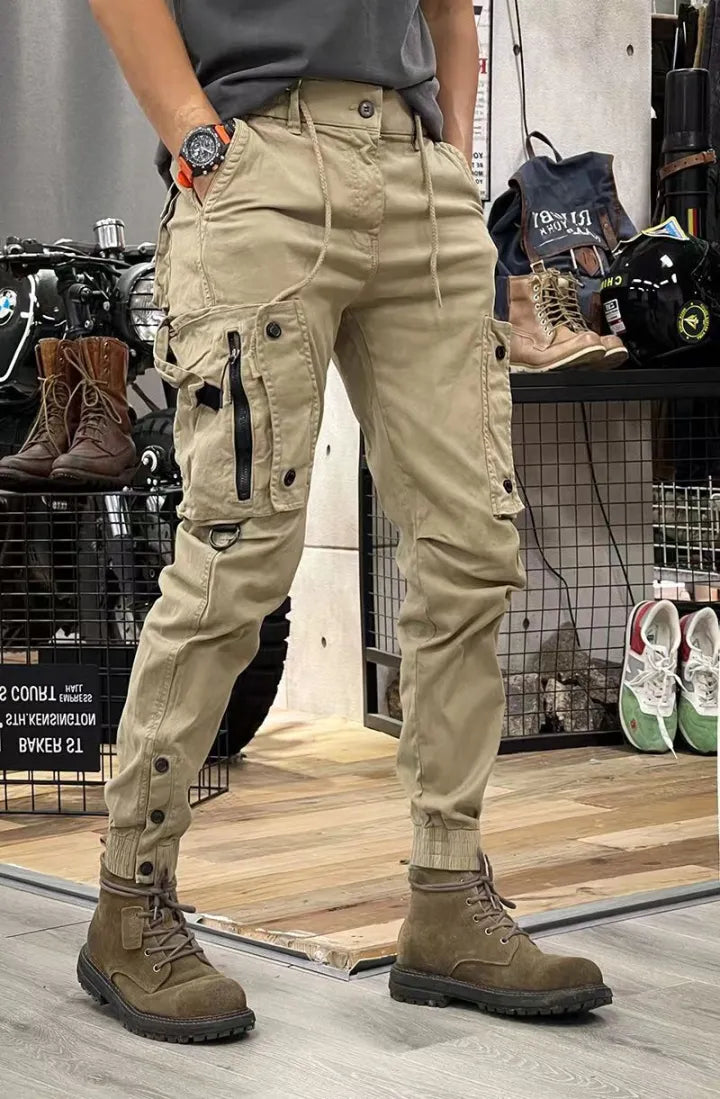 Men's Cargo Trousers – Durable Utility Pants with Pockets for Outdoor Wear