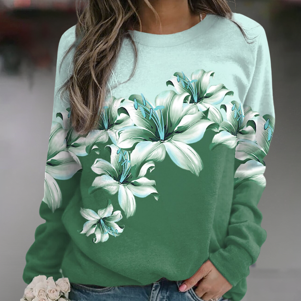 Floral Jumper for Women – Stylish Floral Knit Sweater for Casual Wear