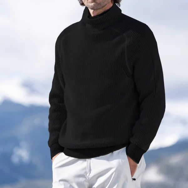 Men's Roll Neck Jumper – Elegant Knit Sweater for Casual and Smart Wear