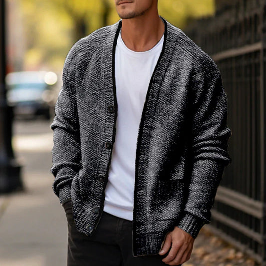 Men's Stylish Cardigan – Cozy Knit Sweater for Casual and Formal Wear