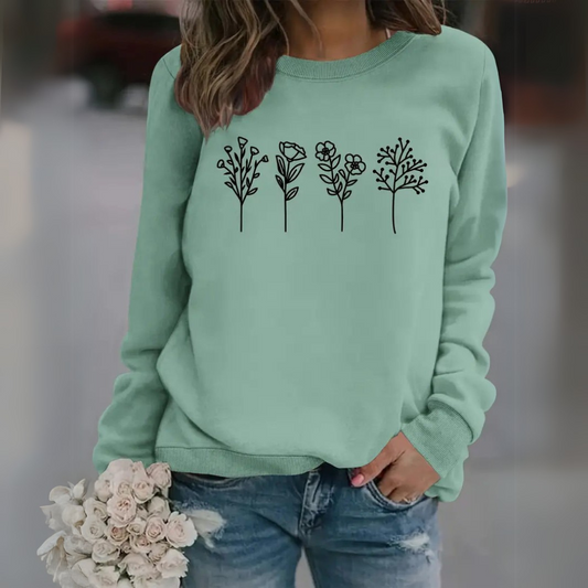 Floral Jumper for Women – Stylish Knit Sweater Dress for Casual Wear