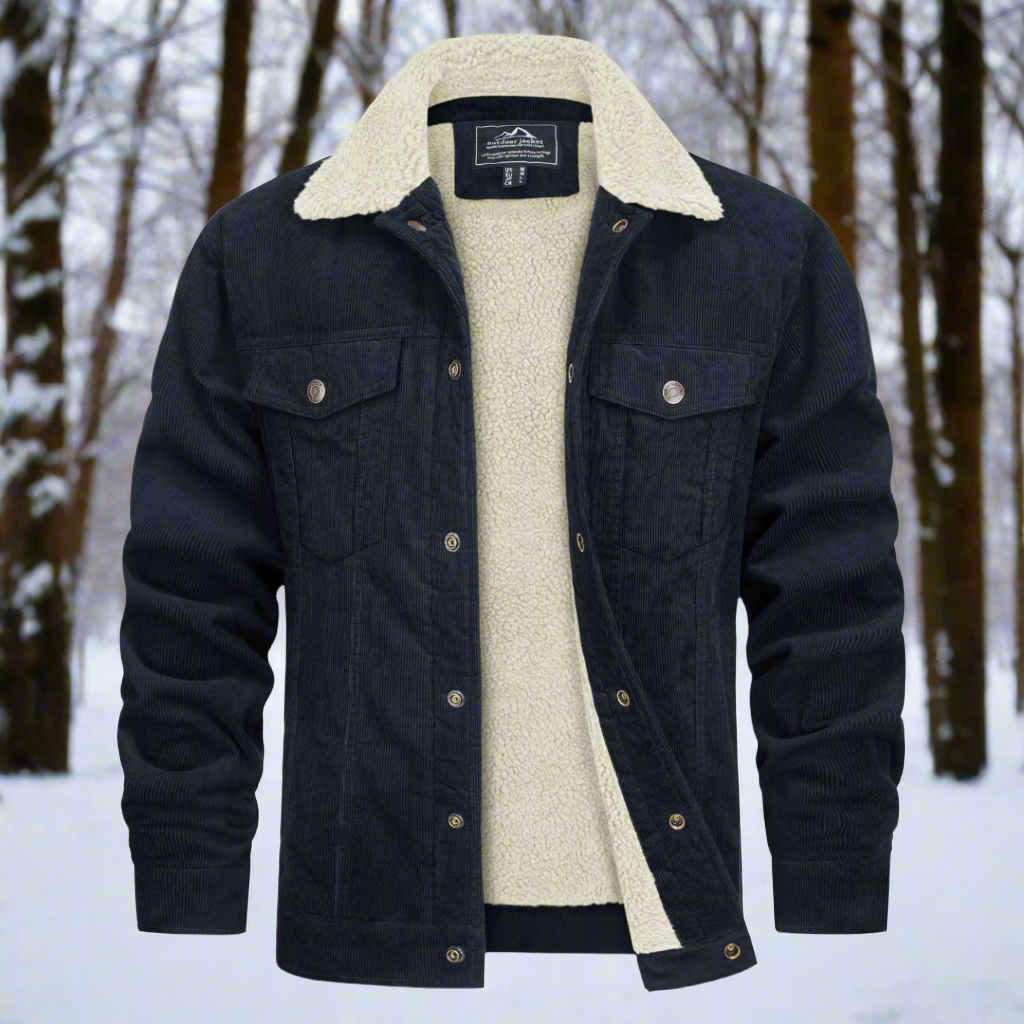 Men's Winter Denim Jacket – Stylish Warm Outerwear with Classic Fit