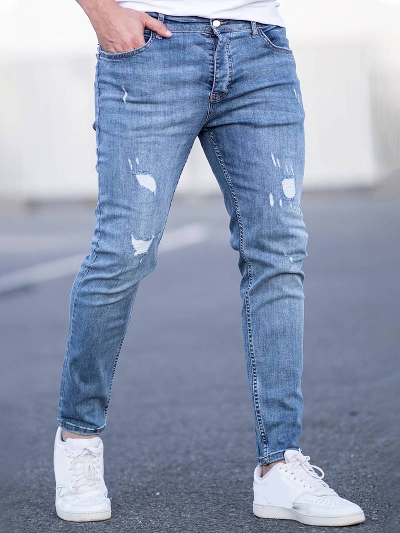 Men's Slim Fit Jeans – Stylish Stretch Denim Pants for Casual Wear