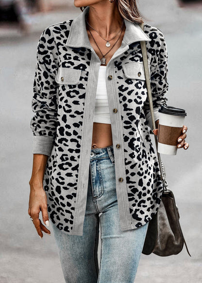 Leopard Print Jacket for Women – Stylish Animal Print Outerwear for Fall