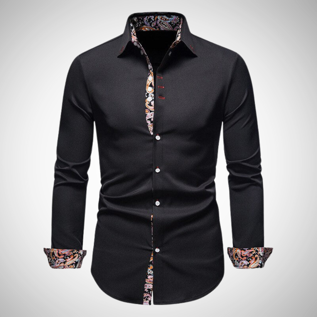 Men's Stylish Shirt – Casual Cotton Dress Shirt with Slim Fit Design