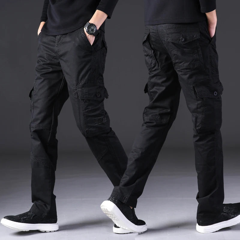 Men's Cargo Trousers – Casual Lightweight Pants with Pockets for Outdoor Wear