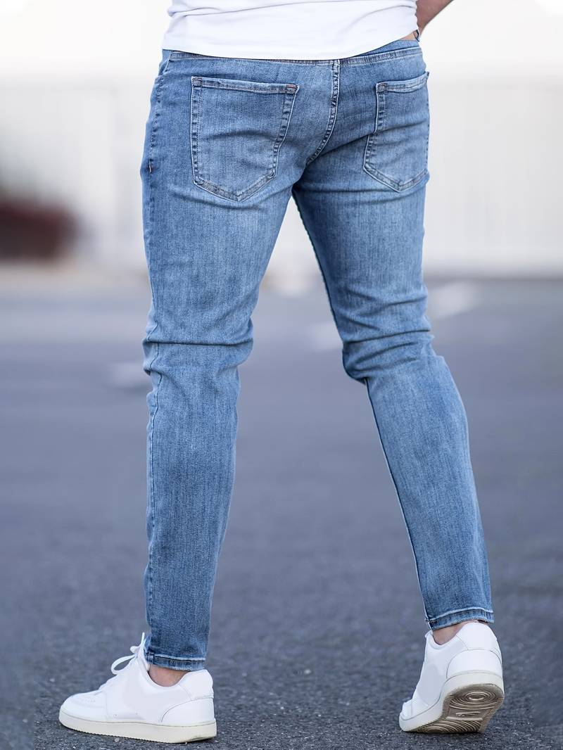 Men's Slim Fit Jeans – Stylish Stretch Denim Pants for Casual Wear