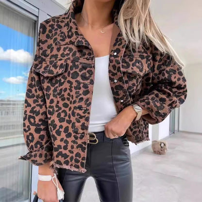 Leopard Print Jacket Women – Stylish Animal Print Outerwear for Fall