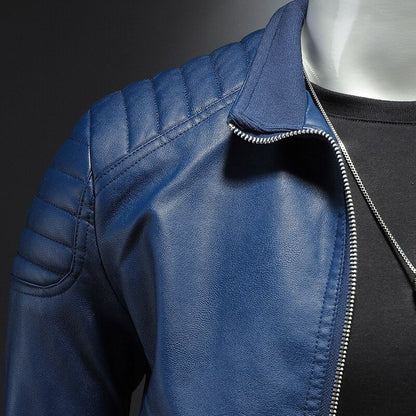 Men's Leather Jacket – Stylish Biker Jacket in Genuine Leather for Casual Wear