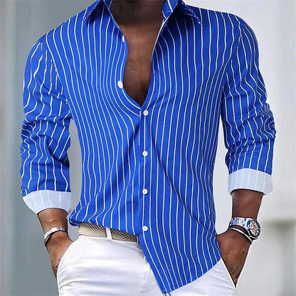 Men's Casual Long Sleeve Shirt – Lightweight Cotton Button-Up for Everyday Wear