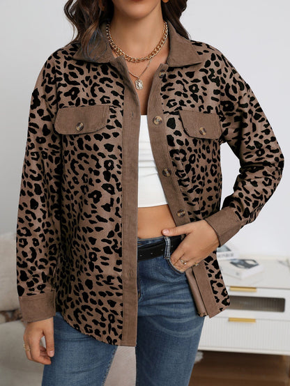 Leopard Print Jacket for Women – Stylish Animal Print Outerwear for Fall