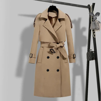 Women's Stylish Belted Coat – Elegant Outerwear for Fall and Winter Fashion