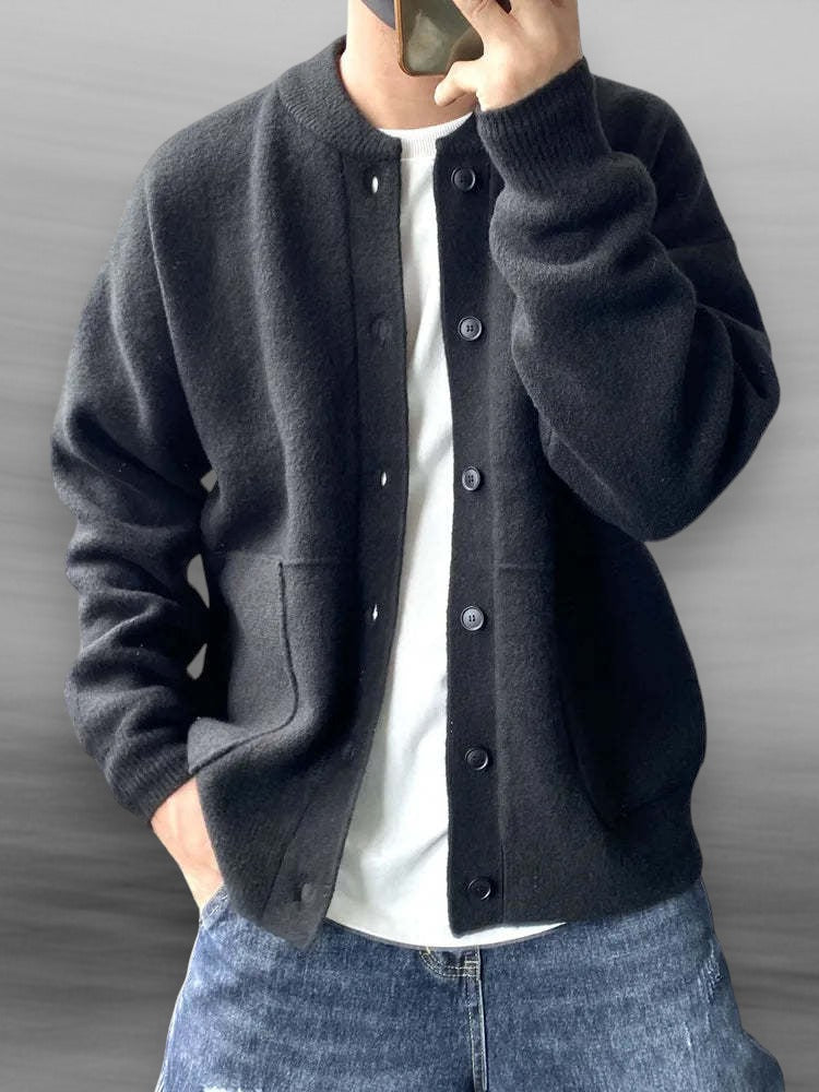 Men's Casual Cardigan – Stylish Button-Up Knit Sweater for Everyday Wear