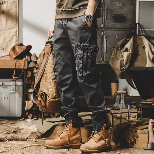 Men's Cargo Trousers – Stylish Utility Pants with Pockets for Outdoor Wear