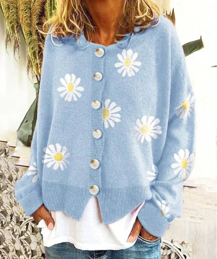 Floral Cardigan Women – Lightweight Knit Sweater for Spring & Summer Style