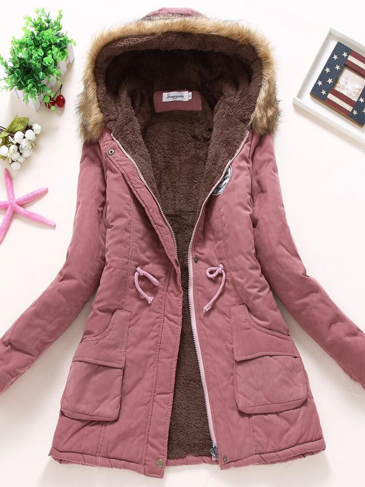 Winter Coat for Women – Warm Stylish Long Jacket with Hood and Pockets