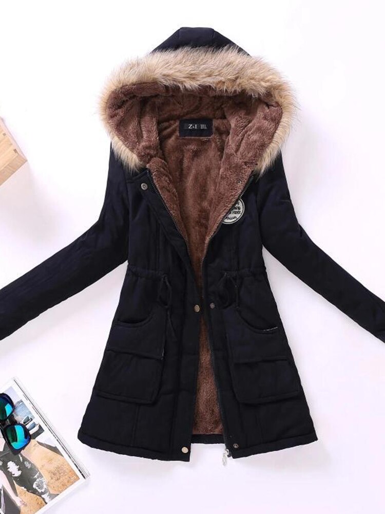 Winter Coat for Women – Warm Stylish Long Jacket with Hood and Pockets