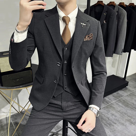 Men's Elegant Set – Stylish Suit with Premium Fabric for Formal Occasions