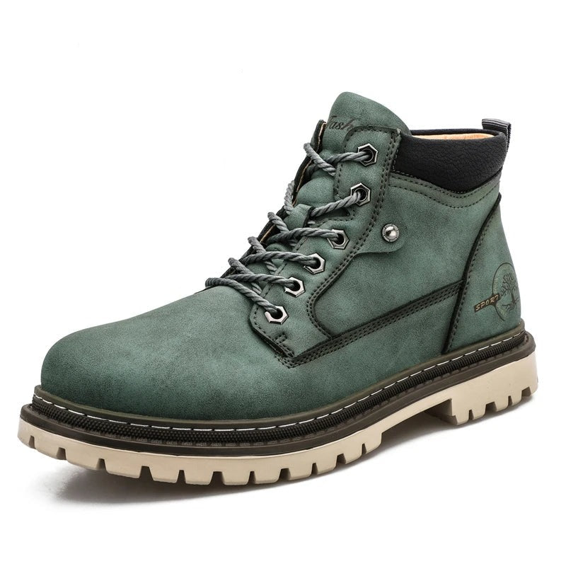 Men's Casual Lace-Up Boots – Stylish Leather Footwear for Everyday Wear