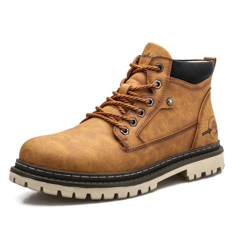 Men's Casual Lace-Up Boots – Stylish Leather Footwear for Everyday Wear