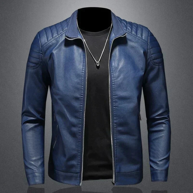 Men's Leather Jacket – Stylish Biker Jacket in Genuine Leather for Casual Wear