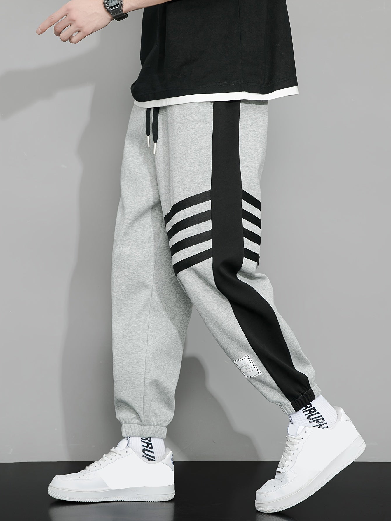 Men's Striped Sweatpants – Comfortable Casual Joggers for Gym and Lounge