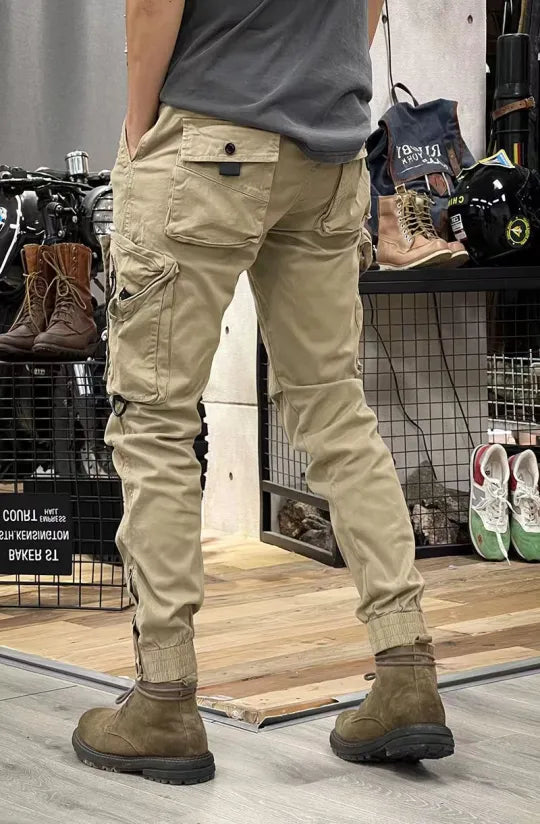 Men's Cargo Trousers – Durable Utility Pants with Pockets for Outdoor Wear