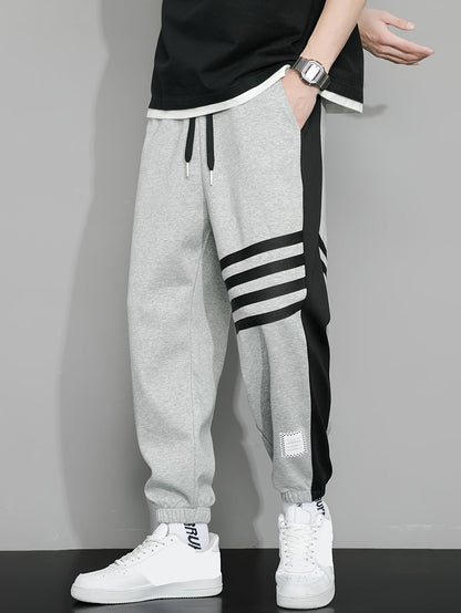 Men's Striped Sweatpants – Comfortable Casual Joggers for Gym and Lounge