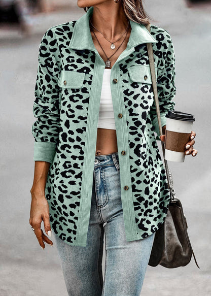 Leopard Print Jacket for Women – Stylish Animal Print Outerwear for Fall