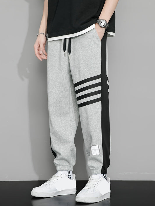 Men's Striped Sweatpants – Comfortable Casual Joggers for Gym and Lounge