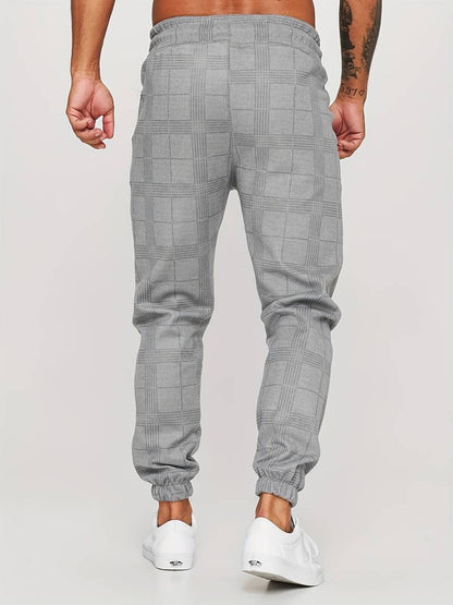 Men's Jogging Trousers – Checked Athletic Pants for Comfort and Style