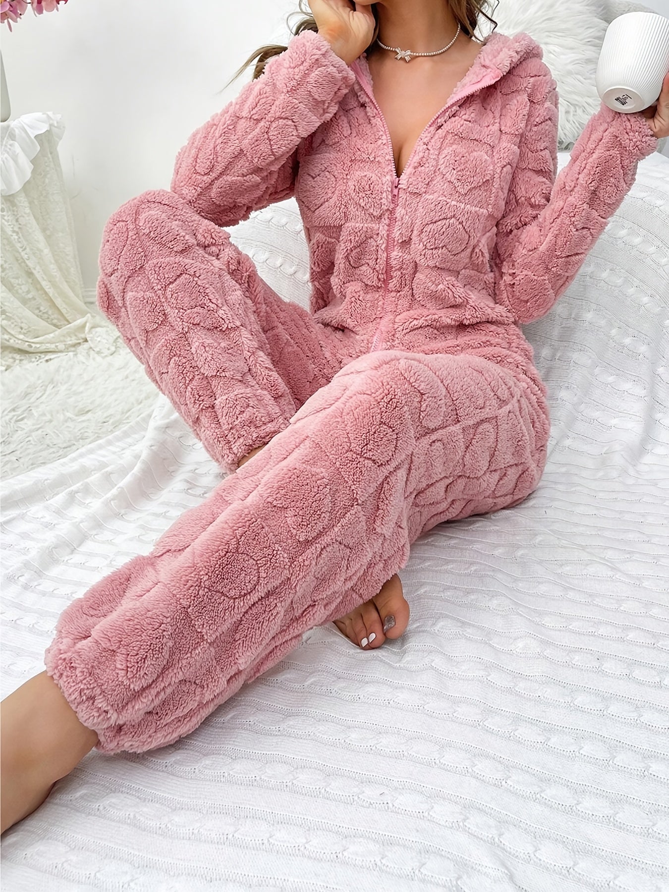 Women's Hooded Jumpsuit – Comfortable Casual Outfit for Lounge and Travel