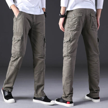 Men's Cargo Trousers – Casual Lightweight Pants with Pockets for Outdoor Wear