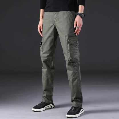 Men's Cargo Trousers – Casual Lightweight Pants with Pockets for Outdoor Wear