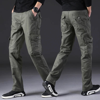 Men's Cargo Trousers – Casual Lightweight Pants with Pockets for Outdoor Wear