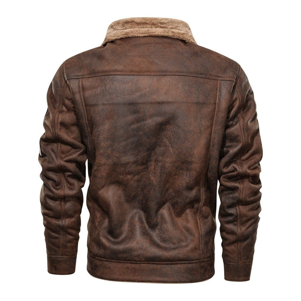 Men's Suede Biker Jacket – Stylish Lambswool Lined Motorcycle Coat