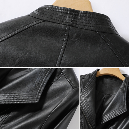 Leather Blazer Women – Stylish Faux Leather Jacket for Casual or Work