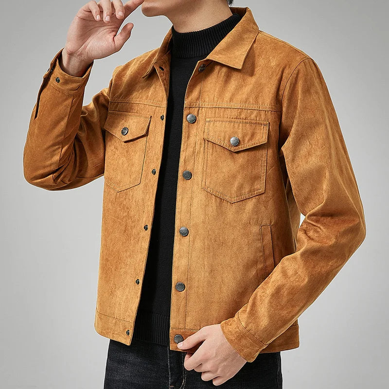 Men's Casual Trucker Jacket – Stylish Denim Outerwear for Everyday Wear