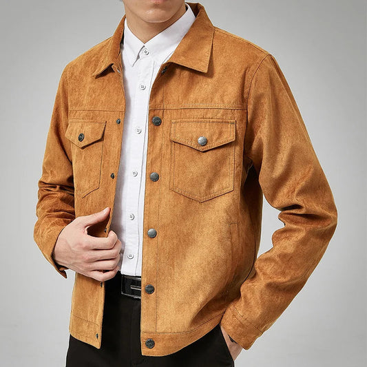 Men's Casual Trucker Jacket – Stylish Denim Outerwear for Everyday Wear